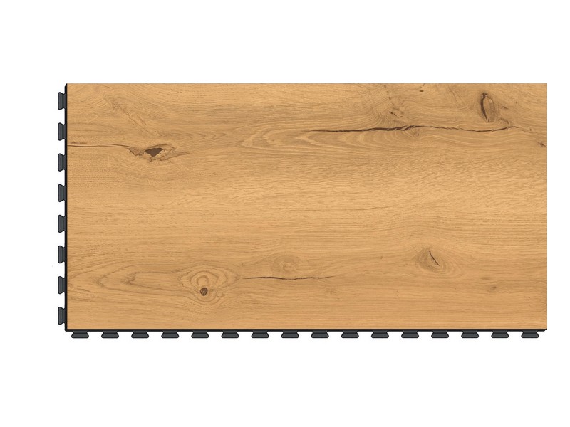 Dekor Royal Oak in warmer Eichenoptik, Platte mit sichtbarer Verzahnung
